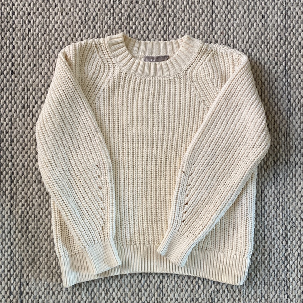 Everlane Texture Cotton Crew Knit Sweatee - M